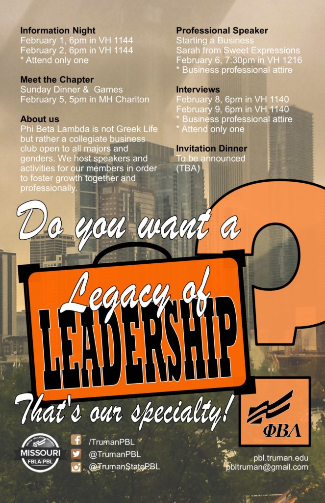 Truman PBL Recruitment Poster